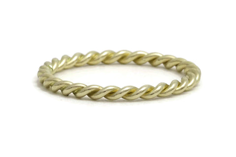 Medium Rope Twist Ring - 18K