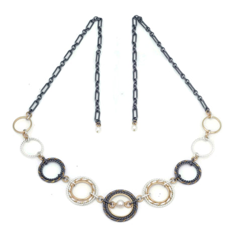 Fra Angelico Link Necklace, Mixed w/ white pearl