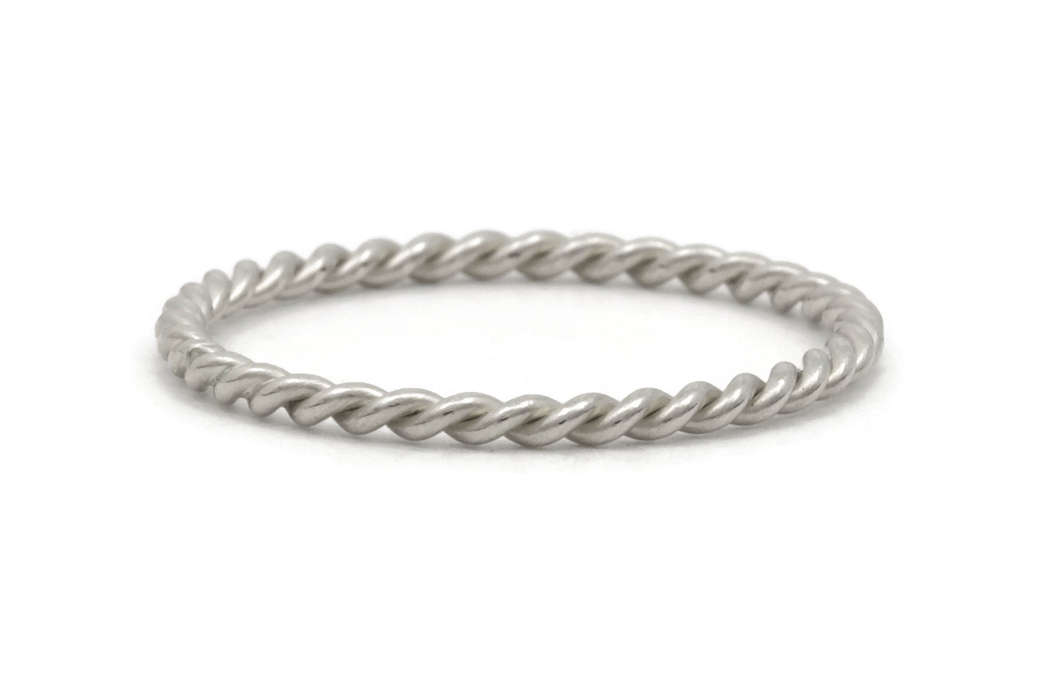 Twist Rope Rim Silver Silver Rope Twist Ring - TaberStudios