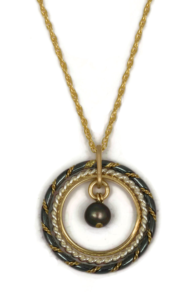Fra Angelico Necklace, mixed with black pearl