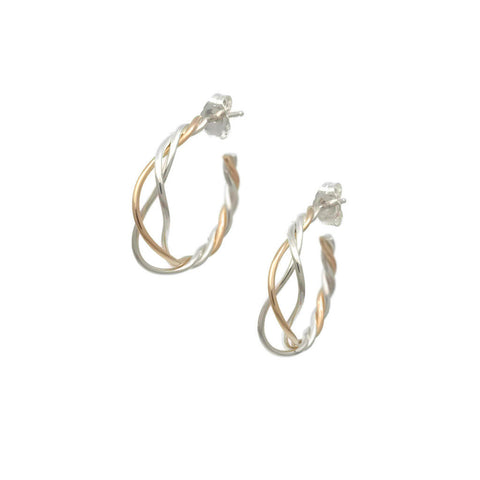 Plain Gold Hoop Earrings, heavy weight EH2 - TaberStudios