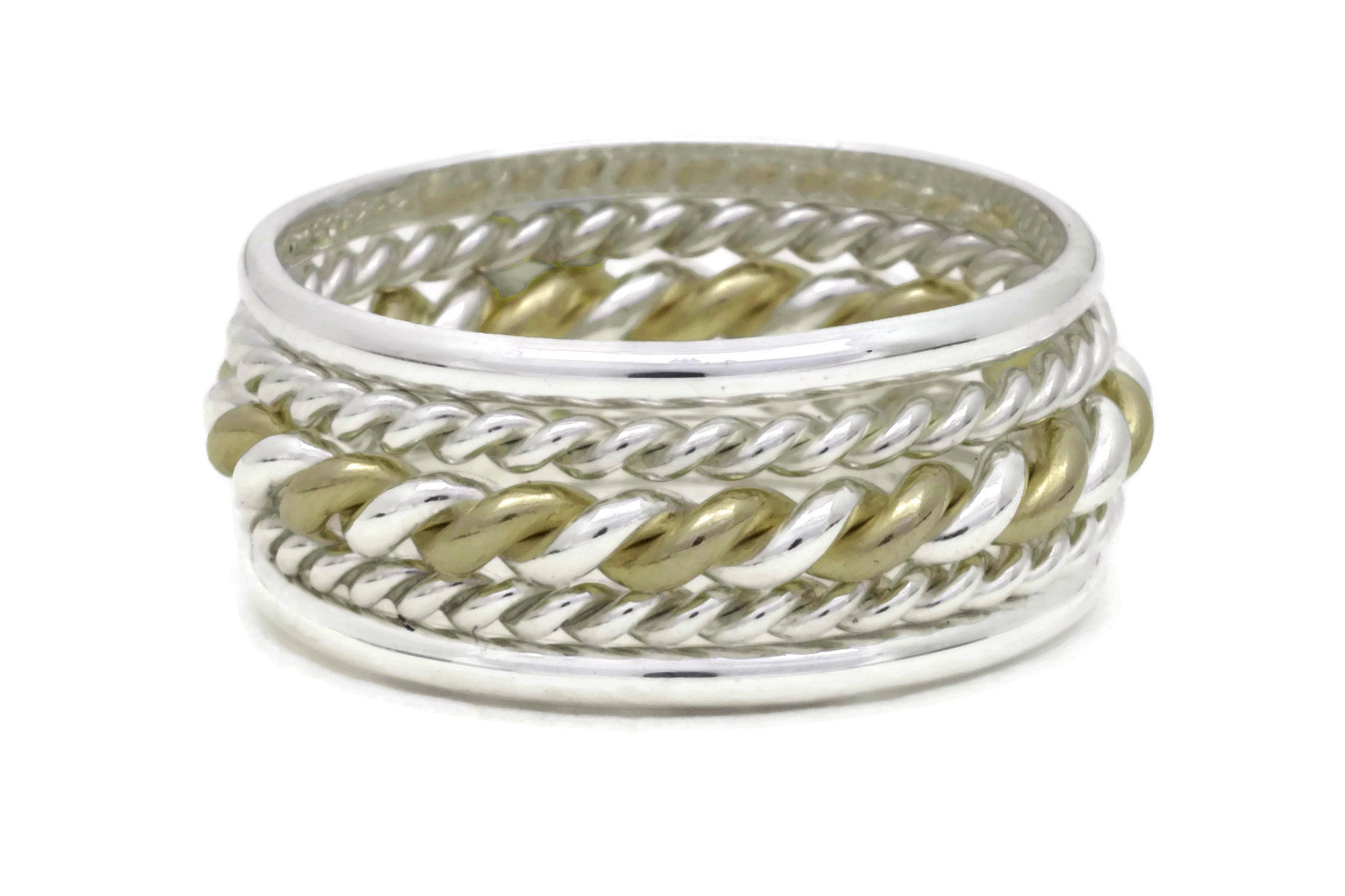 5 Ring Stack Etruscan 5 Ring Stack 2 - TaberStudios